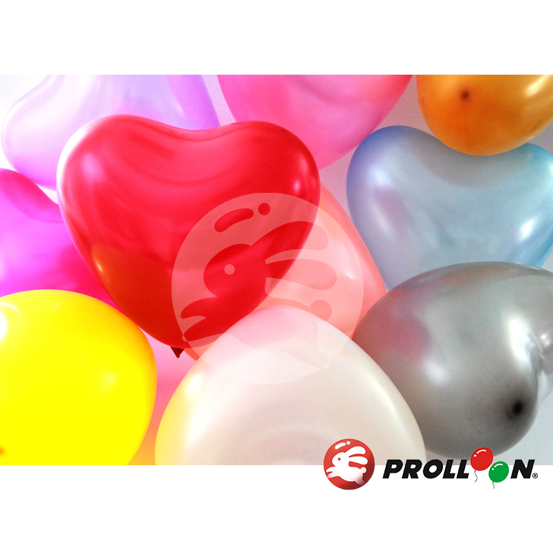 12吋珍珠色心型球100入